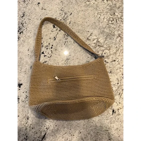 The Sak Sequoia Women's Handbag Brown Crochet Pockets Shoulder Strap Hobo Bag - Picture 4 of 9